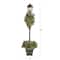 5ft. Pre-Lit LED Holiday Decorated Lamp Post With Faux Greenery In Decorative Container